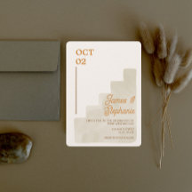 Invitaciones a la boda del Boda Boho Tan Ranch