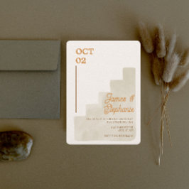 Invitaciones a la boda del Boda Boho Tan Ranch