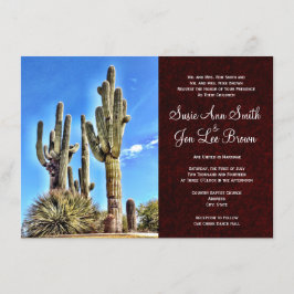 Invitaciones a la boda del Cactus del Suroeste de 