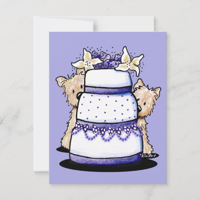 Invitaciones a la boda del Cairn Terrier (Anverso)