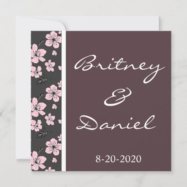 Invitaciones a la boda del cerezo en flor (Anverso)