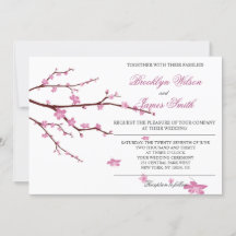 Invitaciones a la boda del cerezo en flor
