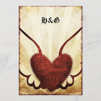 Invitaciones a la Boda Del Corazón De Tatuaje Urba