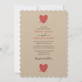 Invitaciones a la boda del corazón por acuarela rú
