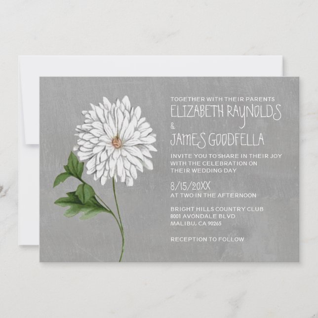 Invitaciones a la boda del crisantemo (Anverso)