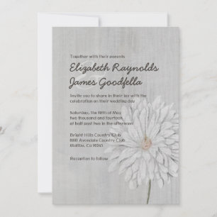 Invitaciones a la boda del crisantemo vintage