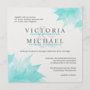 Invitaciones a la boda del hielo metálico floral a
