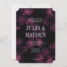 Invitaciones a la boda del jardín Rosa oscuro