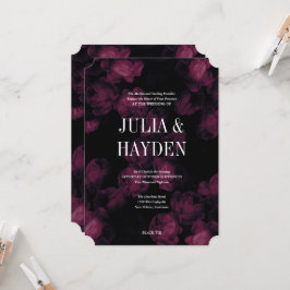 Invitaciones a la boda del jardín Rosa oscuro