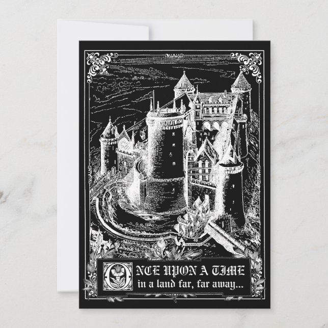 Invitaciones a la boda del libro de cuentos de had (Anverso)