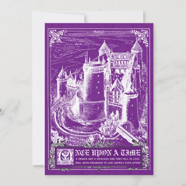 Invitaciones a la boda del libro de cuentos de had (Anverso)