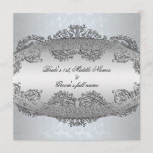Invitaciones a la boda del marco Platinum Silver D