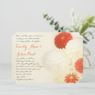 Invitaciones a la boda del Naranja de coral Chrysa