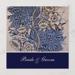 Invitaciones a la boda del patrón floral de Willia