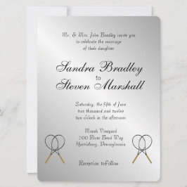 Invitaciones a la boda deportiva sobre temas de te