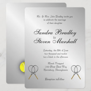 Invitaciones a la boda deportiva sobre temas de te