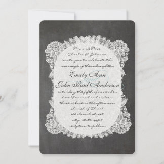 Invitaciones a la boda elegante de Chalkboard y La