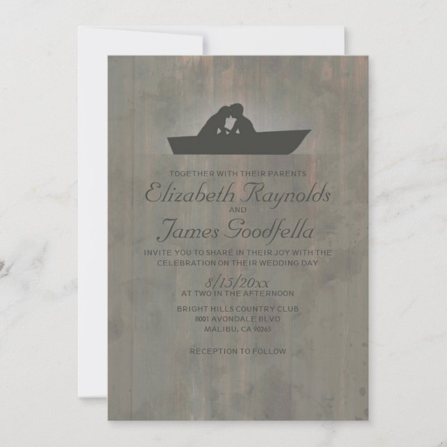 Invitaciones a la boda en barco por país (Anverso)