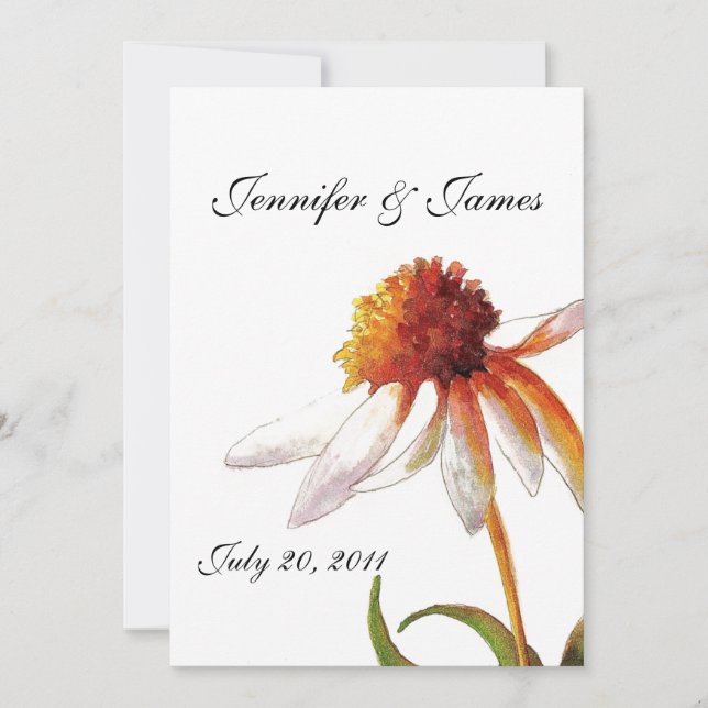 Invitaciones a la boda en blanco negro (Anverso)