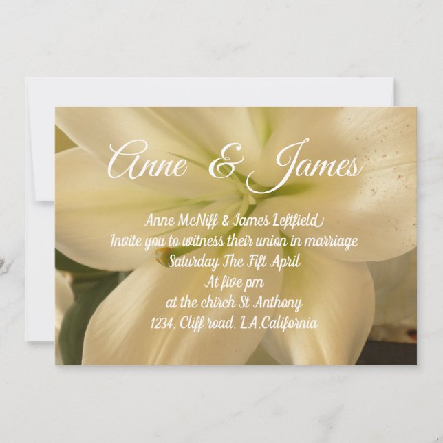 Invitaciones a la boda floral (Anverso)