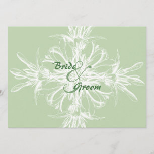 Invitaciones a la boda floral blanca y de la Casa 