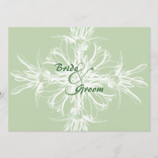 Invitaciones a la boda floral blanca y de la Casa