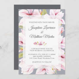 Invitaciones a la boda floral de Magnolia Charm