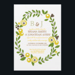 Invitaciones a la boda floral de otoño amarilla<br><div class="desc">¡Estas invitaciones de boda son únicas y están hechas a mano! Personalizar este diseño con la elección de fuentes,  colores y frases. Si desea tener este diseño en diferentes colores o estilos,  envíe un correo electrónico a illustrationsbyerin@gmail.com. Asegúrese de revisar más diseños en Ilustraciones de Erin.</div>
