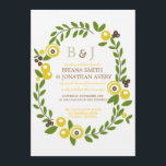 Invitaciones a la boda floral de otoño amarilla<br><div class="desc">¡Estas invitaciones de boda son únicas y están hechas a mano! Personalizar este diseño con la elección de fuentes,  colores y frases. Si desea tener este diseño en diferentes colores o estilos,  envíe un correo electrónico a illustrationsbyerin@gmail.com. Asegúrese de revisar más diseños en Ilustraciones de Erin.</div>