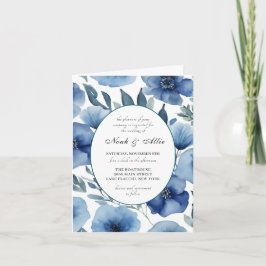 Invitaciones a la boda floral de Serene Blue