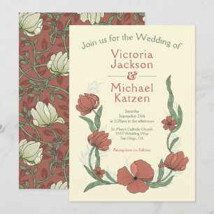 Invitaciones a la boda floral de Terracota Craftsm