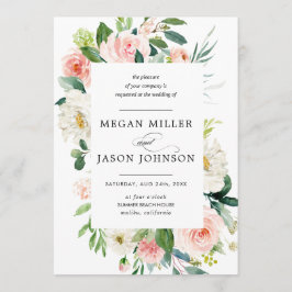 Invitaciones a la boda, floral, elegante, clásico