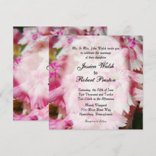Invitaciones a la boda floral rosada