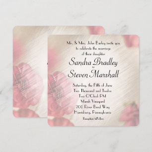 Invitaciones a la boda floral rosada