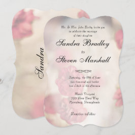 Invitaciones a la boda floral rosada
