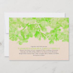Invitaciones a la boda floral verde animada