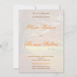 Invitaciones a la boda forestal de otoño