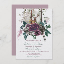 Invitaciones a la boda forestal de Woodland Waterc