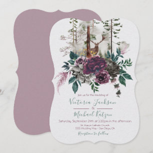 Invitaciones a la boda forestal de Woodland Waterc