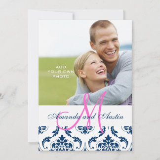 Invitaciones a la boda fotográfica en monograma Bl