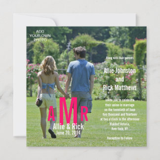 Invitaciones a la boda fotográfica Tres monogramos