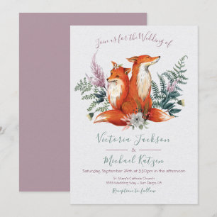 Invitaciones a la Boda Fox Wedding de Woodland Wat
