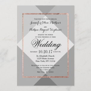 Invitaciones a la boda geo-grises-Rosa