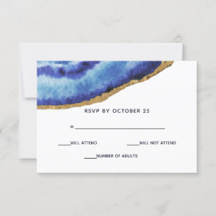 Invitaciones a la boda Gilt Agate Rsvp