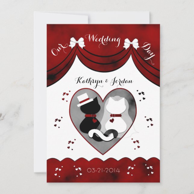 Invitaciones a la boda gótica de novias y novios (Anverso)