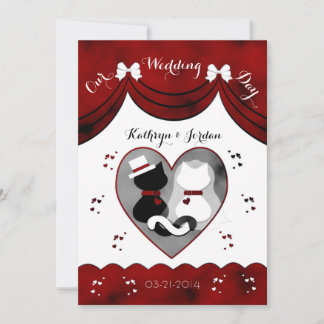Invitaciones a la boda gótica de novias y novios