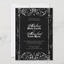 Invitaciones a la boda gótica victoriana de Hallow
