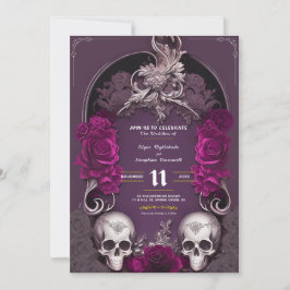 Invitaciones a la boda gótica victoriana Halloween