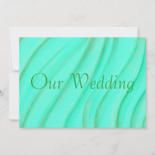 Invitaciones a la boda Green & Gold Blends