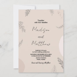 Invitaciones a la boda gris beige